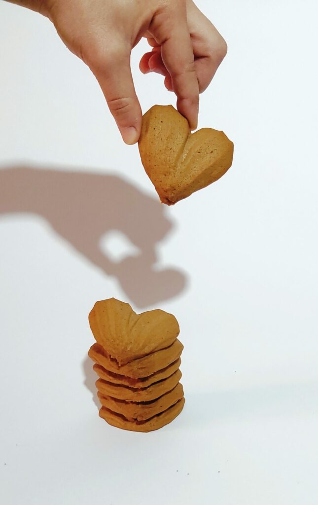 Biscotti di frolla montata a forma di cuore